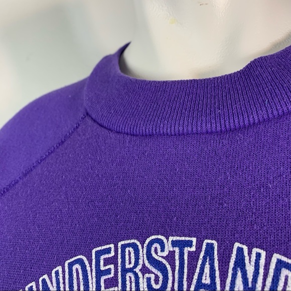 Vintage 80s 90s style rabbit bunny purple sweatshirt retro Honey Bunny - Picture 5 of 12